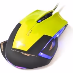 E-blue Mazer, Droitier, Blue LED, USB Type-A, 2500 DPI, 4500 ips, Noir, Vert