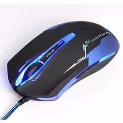 E-blue Auroza, Ambidextre, USB Type-A, 3500 DPI, Noir, Bleu