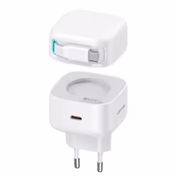 Chargeur USB-C PD35W PD35W USB-C avec câble Type-C - Série Usams XMF (US-CC202) - Blanc