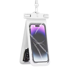 Usams Étui Étanche pour Smartphone 7" Double Poche IP68 Blanc