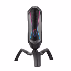 Vertux Marshal Microphone de jeu cardioïde HD RGB Commandes intelligentes Rotation 360 PC/PS5/Xbox