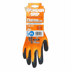 Wonder Grip WG-320 Gants d'atelier Noir, Orange Acrylique, Spandex 2 pièce(s)