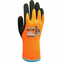 Wonder Grip WG-380, Gants d'atelier, Noir, Orange, L, SML, Adulte, Adulte