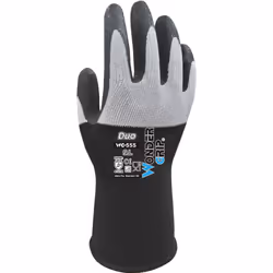 Wonder Grip WG-555, Gants d'atelier, Gris, L, SML, Black, Adulte