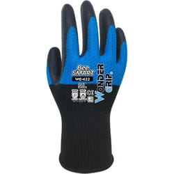 Wonder Grip WG-422 Gants d'atelier Noir, Bleu Latex, Polyester 1 pièce(s)