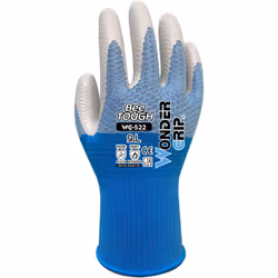 Wonder Grip WG-522W, Gants d'atelier, Bleu, Blanc, L, SML, Adulte, Adulte