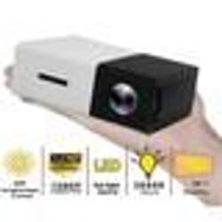 Mini Projecteur 1080P  Vidéoprojecteur Portable pour Home Cinéma Dessins Animés Compatible avec HDMI/USB/AV/Ordinateur Noir