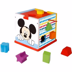 Polymark Mickey - Cube Et Blocs En Bois - 12 Pcs, 1 an(s), Bois, Multicolore