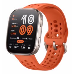 Amazfit Bip 6 Red, 5 cm (1.97"), AMOLED, Écran tactile, 512 Go, GPS (satellite), 27,9 g