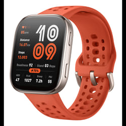 Amazfit Bip 6 Red 5 cm (1.97") AMOLED Numérique 390 x 450 pixels Écran tactile Argent GPS (satellite)