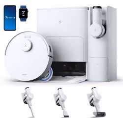 Robot Aspirateur Laveur ECOVACS DEEBOT T30S COMBO avec Station Nettoyage Humide TruEdge™ 11000 Pa