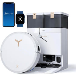 ECOVACS DEEBOT T50 MAX PRO OMNI Robot Aspirateur Laveur avec Station 18500 Pa Ajout Automatique Solution de Nettoyage