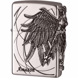 Zippo silver Amazon Véritable briquet Zippo fabriqué aux USA Rechargeable Livré vide Garantie à vie En métal Livré en boite c ...