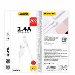DUDAO L4 câble USB 1 m USB 2.0 USB A Micro-USB A Blanc