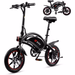 Vélo Électrique Pliant - DYU - 14 Pouces - Batterie 36V10Ah - Autonomie 35 km - Mixte