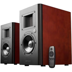Enceintes HiFi - AIRPULSE - A200 - Actives - Bluetooth - Noir/Marron