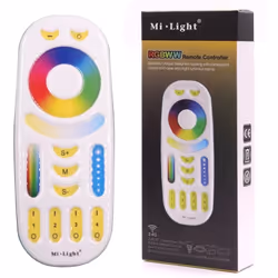 La télécommande sans fil RGB + CCT "Mi-Light" 4 zones fonctionne avec un récepteur RF opérant à la fréquence standard de 2,4  ...
