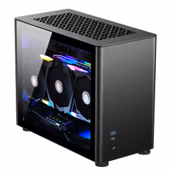 Jonsbo A4, PC, Noir, ITX, Aluminium, Acier, Verre trempé, Jouer, 7,1 cm