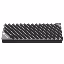 Jonsbo M.2-3 GREY système de refroidissement d’ordinateur Disque électronique Dissipateur thermique/Radiateur Noir, Gris 1 pièce(s)