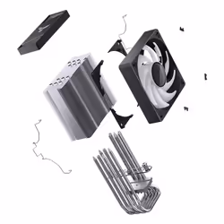 Jonsbo CR-1000 V2 PRO ARGB Black système de refroidissement d'ordinateur Processeur Refroidisseur d'air 12 cm Noir 1 pièce(s) - Vue supplémentaire 17