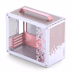 Jonsbo Z20 Pink/White, Mini Tower, PC, Rose, Blanc, micro ATX, Mini-ATX, SPCC, Verre trempé, 16,4 cm
