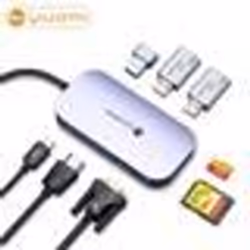 Xiaomi YHEMI MC808 HUB 8 in 1 Type-C HUBUSB3.0/USB2.0*2/TF/SD/100W PD/VAG 1080P/HDMI 4K pour MacBook Air MateBook13/13s/14/14 ...