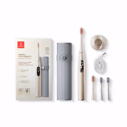 Oclean X Pro Digital Set, Adulte, Brosse à dents à ultrasons, Soin quotidien, Nettoyage en profondeur, Or, 84000 mouvements p ...