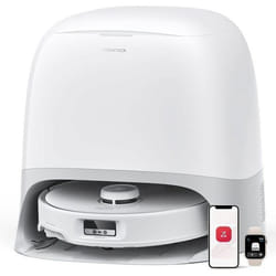 Roborock Qrevo Curv Aspirateur Robot Laveur 18 500 Pa Système Anti-enchevêtrements FlexiArm Brosse & Serpillière Lavage à 75°C