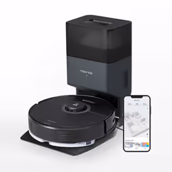 Roborock Q7 Max+, Sans sac, Noir, Rond, 2,5 L, 0,47 L, 0,35 L