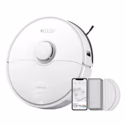Roborock S8, Sans sac, Blanc, Rond, 0,4 L, 68,5 dB, 0,3 L