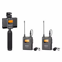 Saramonic UwMic9, Microphone Lavalier, 3,5 mm, 100 m, 40 - 18000 Hz, Récepteur adaptable sur caméra, Émetteur de poche