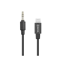 BOYA BY-K1 câble de téléphone portable Noir 3,5mm Lightning