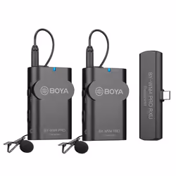 BOYA BY-WM4 PRO-K6, Microphone Lavalier, RF sans fil, 60 m, 35 - 14000 Hz, Batterie, Récepteur sac à dos