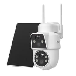 ANRAN Caméra de Surveillance solaires Caméras doubles sans fil extérieures détection humaine PIR vision nocturne couleur