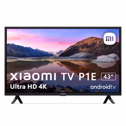 Xiaomi TV P1E 43", 109,2 cm (43"), 3840 x 2160 pixels, LED, Smart TV, Wifi, Noir