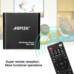 AGPTEK Mini 1080P Full HD Lecteur Multimédia avec Télécommande