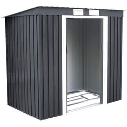 Abri de Jardin en Métal 2,7㎡ Cabane/Remise de Jardin Stockage Rangement de Vélo Outils 213 x 130 x 173 cm Gris - Costway