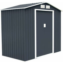 Abri de Jardin-2,71 ㎡ en Métal Cabane/Remise de Jardin Stockage Rangement de Vélo Outils 213 x 127 x 185 cm Gris - Costway
