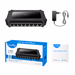 Cudy GS108D commutateur réseau Gigabit Ethernet (10/100/1000) Noir - Vue supplémentaire 5