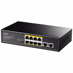 Cudy FS1010P commutateur réseau Fast Ethernet (10/100) Connexion Ethernet, supportant l'alimentation via ce port (PoE) Noir