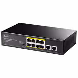Cudy FS1010PG commutateur réseau Fast Ethernet (10/100) Connexion Ethernet, supportant l'alimentation via ce port (PoE) Noir