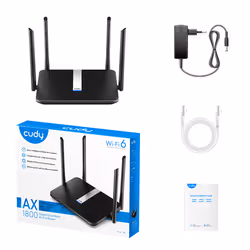 Cudy X6 routeur sans fil Gigabit Ethernet Bi-bande (2,4 GHz / 5 GHz) Noir - Vue supplémentaire 5