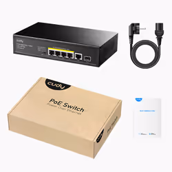 Cudy GS1005PTS1 commutateur réseau Gigabit Ethernet (10/100/1000) Connexion Ethernet, supportant l'alimentation via ce port (PoE) Noir