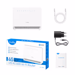 Cudy LT500E routeur sans fil Fast Ethernet Bi-bande (2,4 GHz / 5 GHz) 4G Blanc - Vue supplémentaire 5