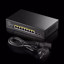 Cudy GS1008PS2 commutateur réseau Non-géré Gigabit Ethernet (10/100/1000) Connexion Ethernet, supportant l'alimentation via ce port (PoE) Noir - Vue supplémentaire 4