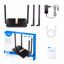 Cudy LT500D routeur sans fil Fast Ethernet Bi-bande (2,4 GHz / 5 GHz) 4G Noir - Vue supplémentaire 4
