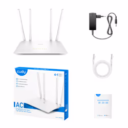Cudy WR1200 routeur sans fil Fast Ethernet Bi-bande (2,4 GHz / 5 GHz) Blanc - Vue supplémentaire 5