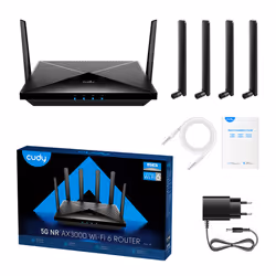 Cudy P5 routeur sans fil Gigabit Ethernet Bi-bande (2,4 GHz / 5 GHz) 5G Noir - Vue supplémentaire 4