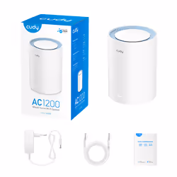 Cudy M1200 1-PACK système Wi-Fi maillé Bi-bande (2,4 GHz / 5 GHz) Blanc Interne