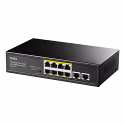Cudy GS1010P commutateur réseau Gigabit Ethernet (10/100/1000) Connexion Ethernet, supportant l'alimentation via ce port (PoE) Montage sur le bureau ou sur le mur Noir - Vue supplémentaire 2